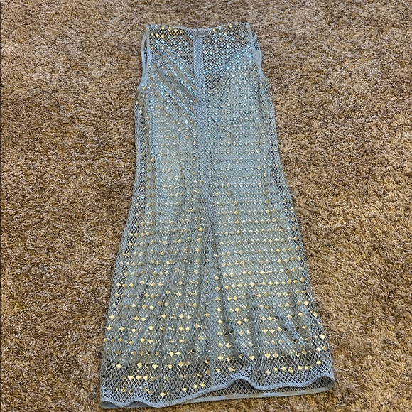 NWOT Ramy Brook Embellished Emberly Crystal Mesh Mini Dress 00 - Picture 10 of 10